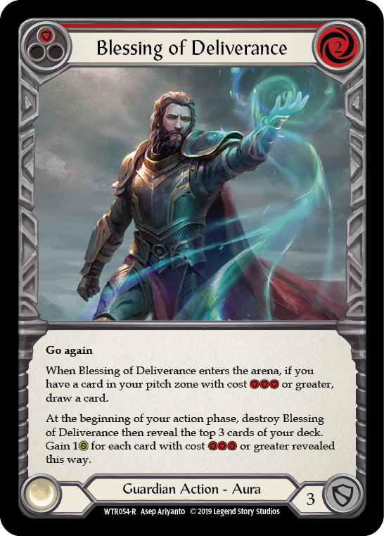 Blessing of Deliverance (Red) [WTR054-R] (Welcome to Rathe)  Alpha Print Normal | Card Merchant Takapuna