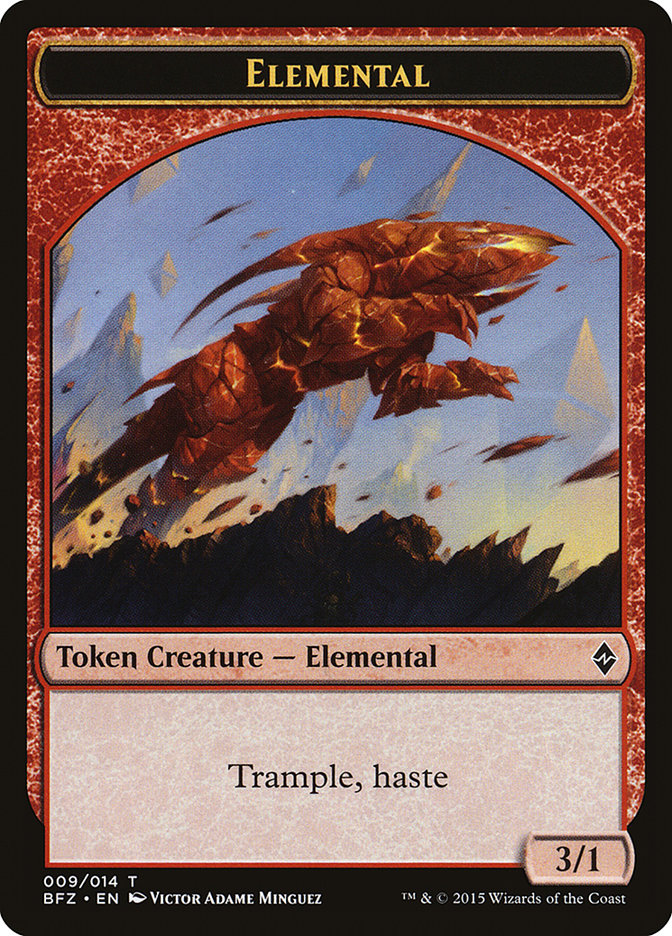 Elemental Token (009/014) [Battle for Zendikar Tokens] | Card Merchant Takapuna