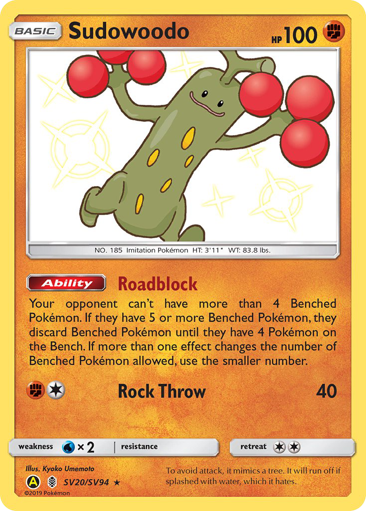 Sudowoodo (SV20/SV94) [Sun & Moon: Hidden Fates - Shiny Vault] | Card Merchant Takapuna