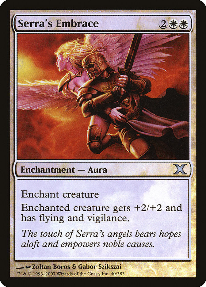 Serra's Embrace (Premium Foil) [Tenth Edition] | Card Merchant Takapuna