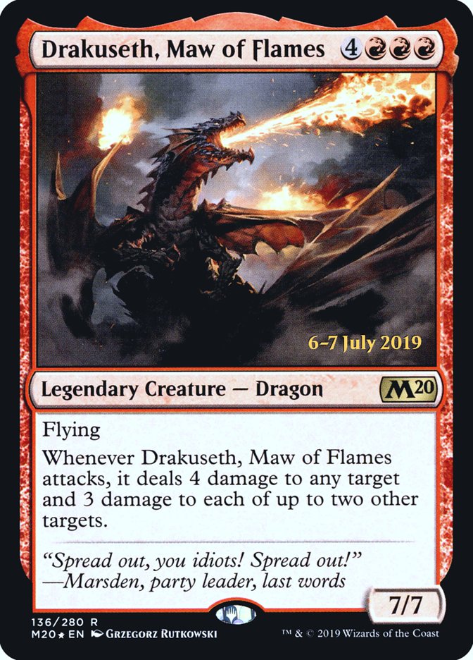 Drakuseth, Maw of Flames [Core Set 2020 Prerelease Promos] | Card Merchant Takapuna