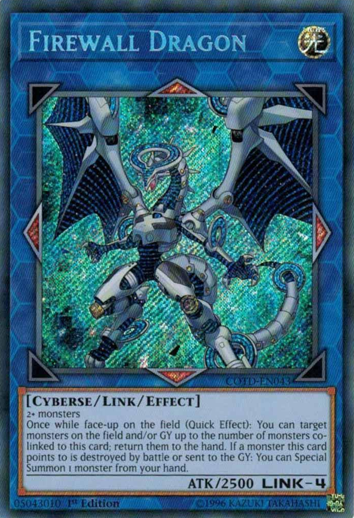 Firewall Dragon [COTD-EN043] Secret Rare | Card Merchant Takapuna