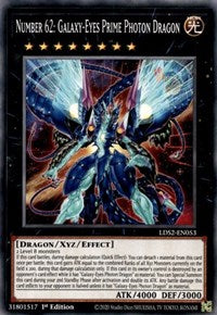 Number 62: Galaxy-Eyes Prime Photon Dragon [LDS2-EN053] Common | Card Merchant Takapuna