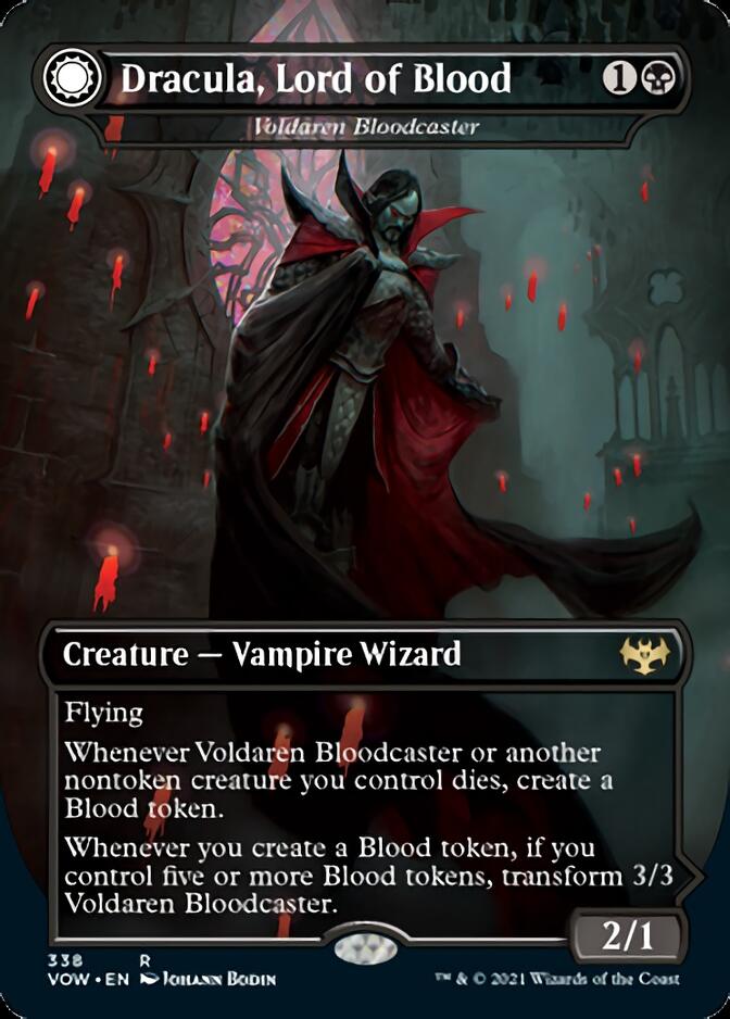 Voldaren Bloodcaster // Bloodbat Summoner - Dracula, Lord of Blood // Dracula, Lord of Bats [Innistrad: Crimson Vow] | Card Merchant Takapuna