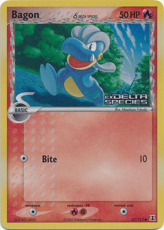 Bagon (57/113) (Delta Species) (Stamped) [EX: Delta Species] | Card Merchant Takapuna