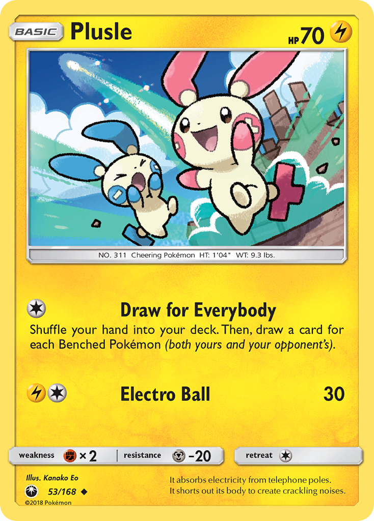 Plusle (53/168) [Sun & Moon: Celestial Storm] | Card Merchant Takapuna