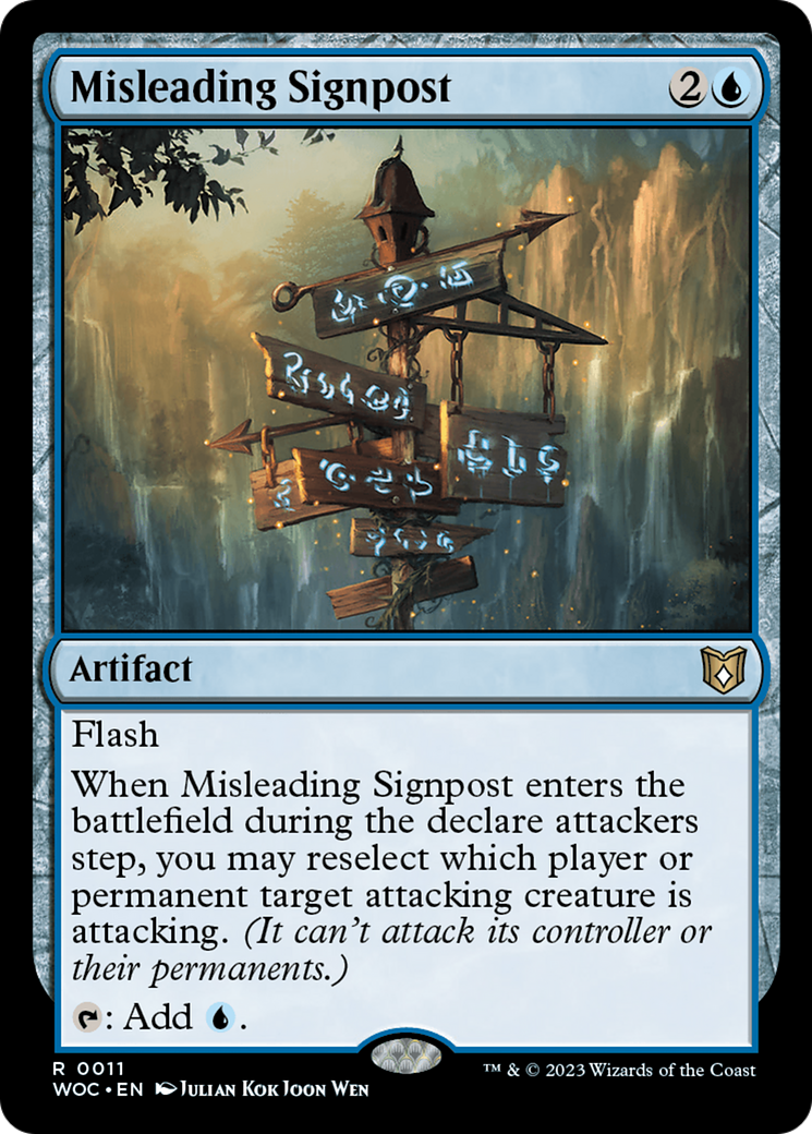 Misleading Signpost [Wilds of Eldraine Commander] | Card Merchant Takapuna