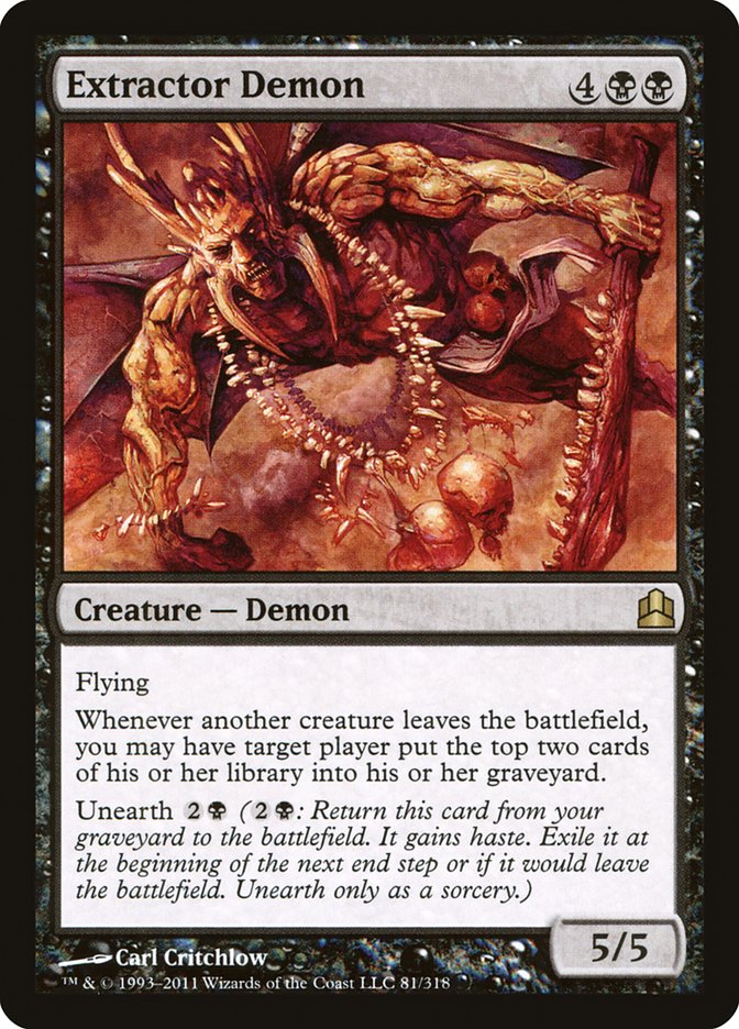 Extractor Demon [Commander 2011] | Card Merchant Takapuna