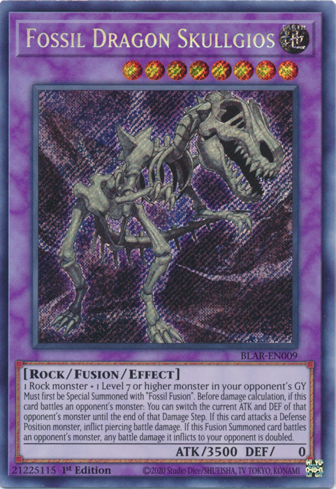 Fossil Dragon Skullgios [BLAR-EN009] Secret Rare | Card Merchant Takapuna