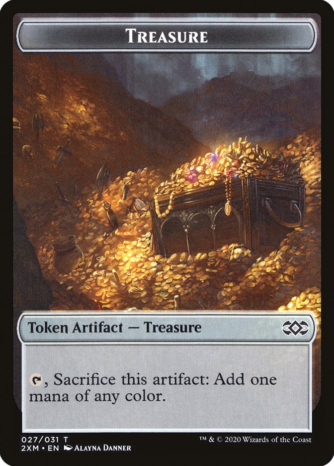 Elemental // Treasure Double-Sided Token [Double Masters Tokens] | Card Merchant Takapuna