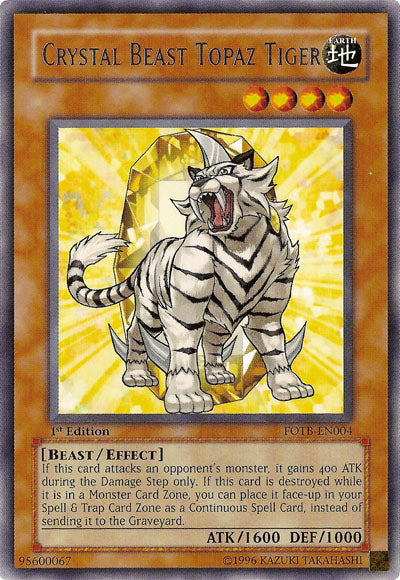 Crystal Beast Topaz Tiger [FOTB-EN004] Rare | Card Merchant Takapuna