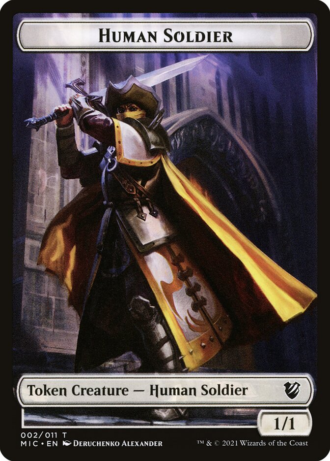 Angel // Human Soldier Double-Sided Token [Double Masters Tokens] | Card Merchant Takapuna