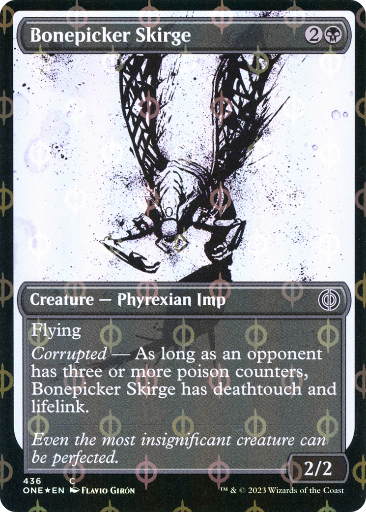 Bonepicker Skirge (Showcase Ichor Step-and-Compleat Foil) [Phyrexia: All Will Be One] | Card Merchant Takapuna