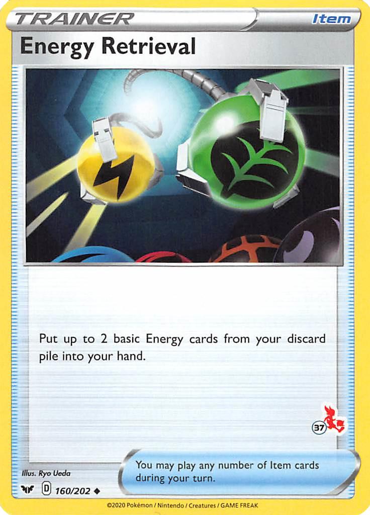 Energy Retrieval (160/202) (Cinderace Stamp #37) [Battle Academy 2022] | Card Merchant Takapuna