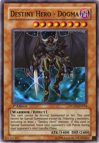 Destiny Hero - Dogma [POTD-EN014] Super Rare | Card Merchant Takapuna