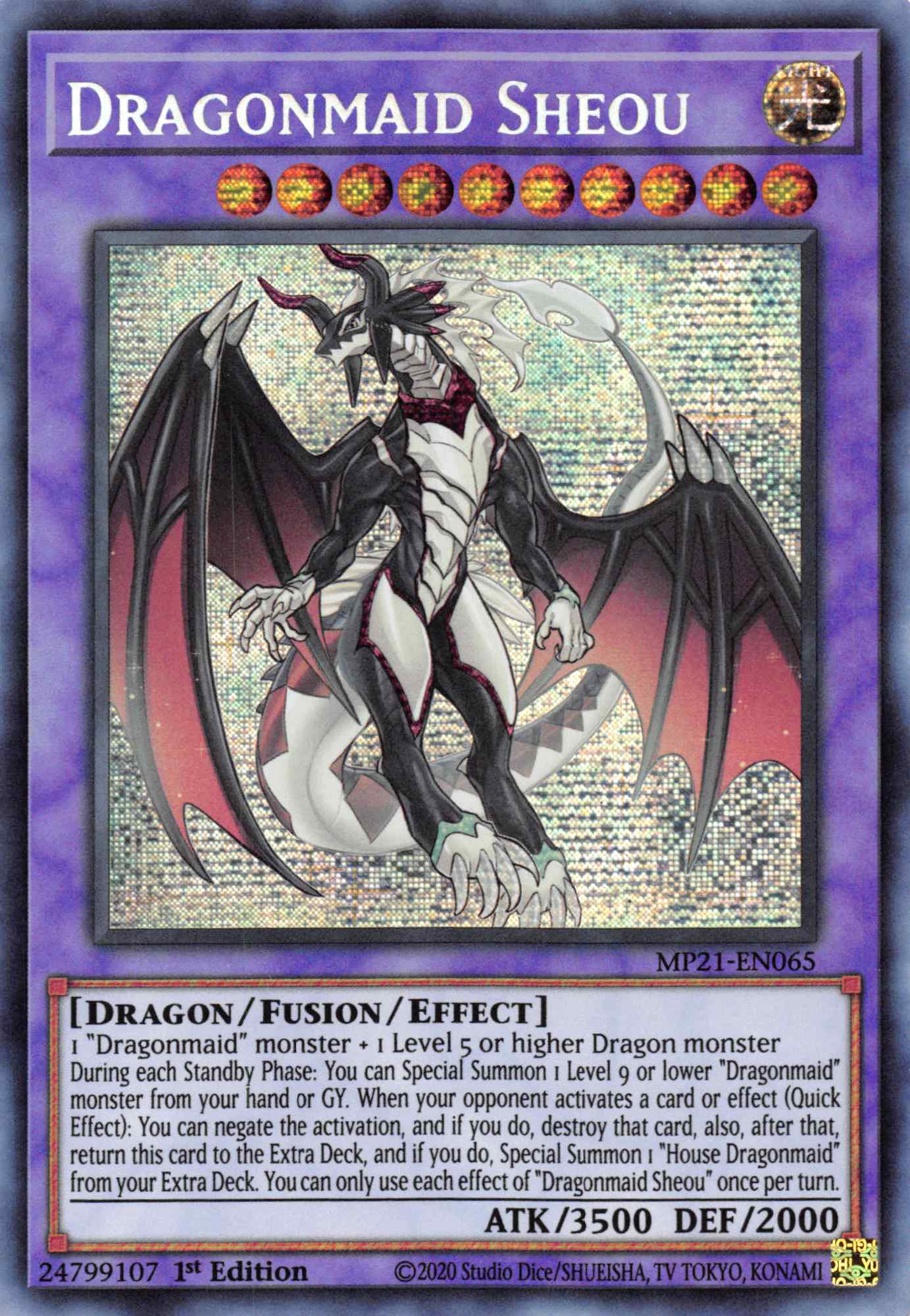 Dragonmaid Sheou [MP21-EN065] Prismatic Secret Rare | Card Merchant Takapuna