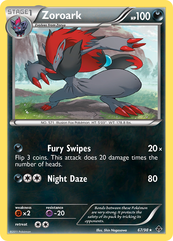 Zoroark (67/98) [Black & White: Emerging Powers] | Card Merchant Takapuna