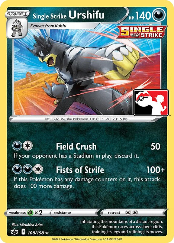 Single Strike Urshifu (108/198) [Prize Pack Series One] | Card Merchant Takapuna