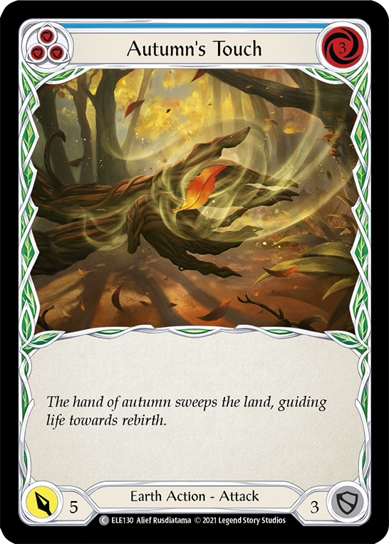 Autumn's Touch (Blue) [ELE130] (Tales of Aria)  1st Edition Rainbow Foil | Card Merchant Takapuna