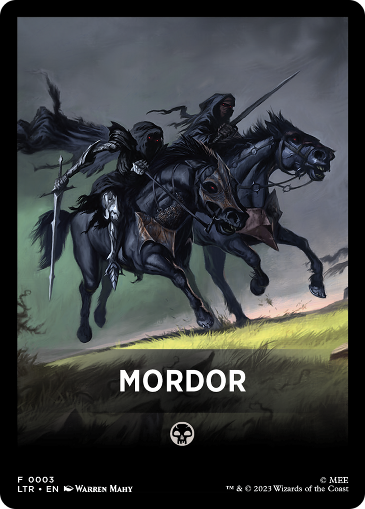 Mordor Theme Card [The Lord of the Rings: Tales of Middle-Earth Tokens] | Card Merchant Takapuna