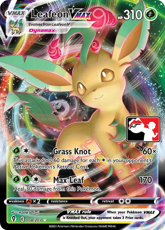 Leafeon VMAX (008/203) [Prize Pack Series One] | Card Merchant Takapuna