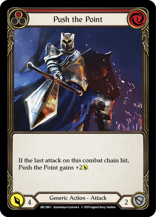 Push the Point (Red) [ARC188-C] (Arcane Rising)  1st Edition Rainbow Foil | Card Merchant Takapuna