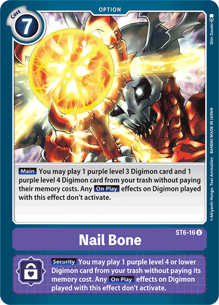 Nail Bone [ST6-16] [Starter Deck: Venomous Violet] | Card Merchant Takapuna