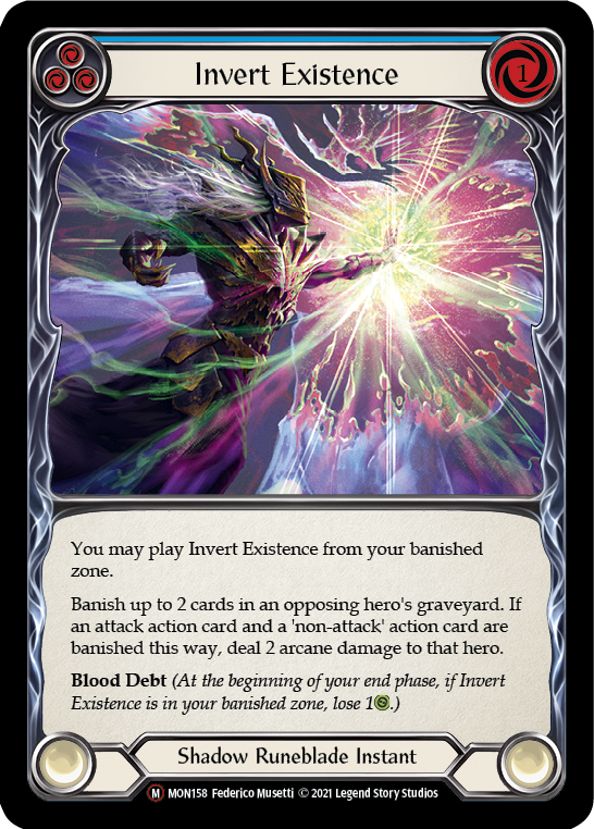 Invert Existence [U-MON158-RF] (Monarch Unlimited)  Unlimited Rainbow Foil | Card Merchant Takapuna