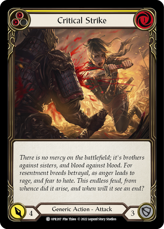 Critical Strike (Yellow) [UPR207] (Uprising) | Card Merchant Takapuna