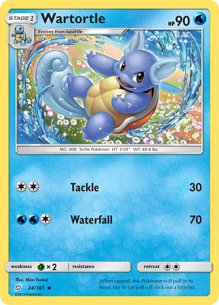 Wartortle (24/181) [Sun & Moon: Team Up] | Card Merchant Takapuna