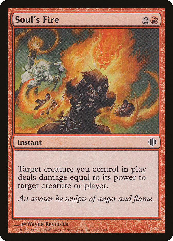 Soul's Fire [Shards of Alara] | Card Merchant Takapuna