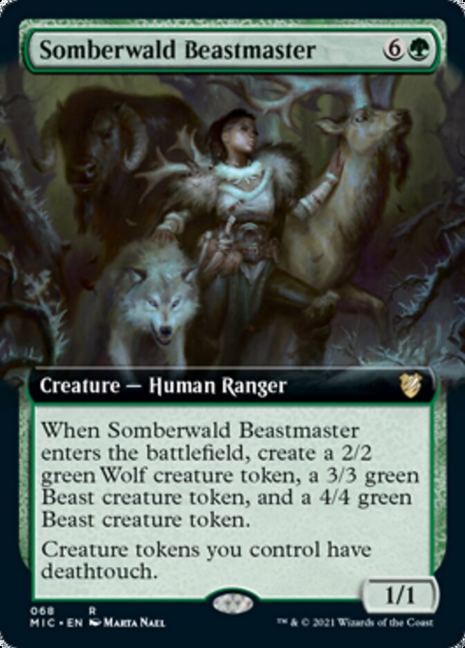 Somberwald Beastmaster (Extended Art) [Innistrad: Midnight Hunt Commander] | Card Merchant Takapuna