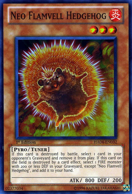 Neo Flamvell Hedgehog [HA04-EN032] Super Rare | Card Merchant Takapuna