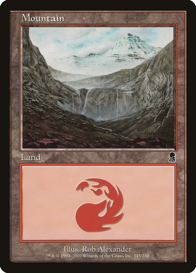 Mountain (345) [Odyssey] | Card Merchant Takapuna