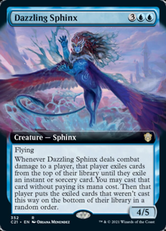 Dazzling Sphinx (Extended Art) [Commander 2021] | Card Merchant Takapuna