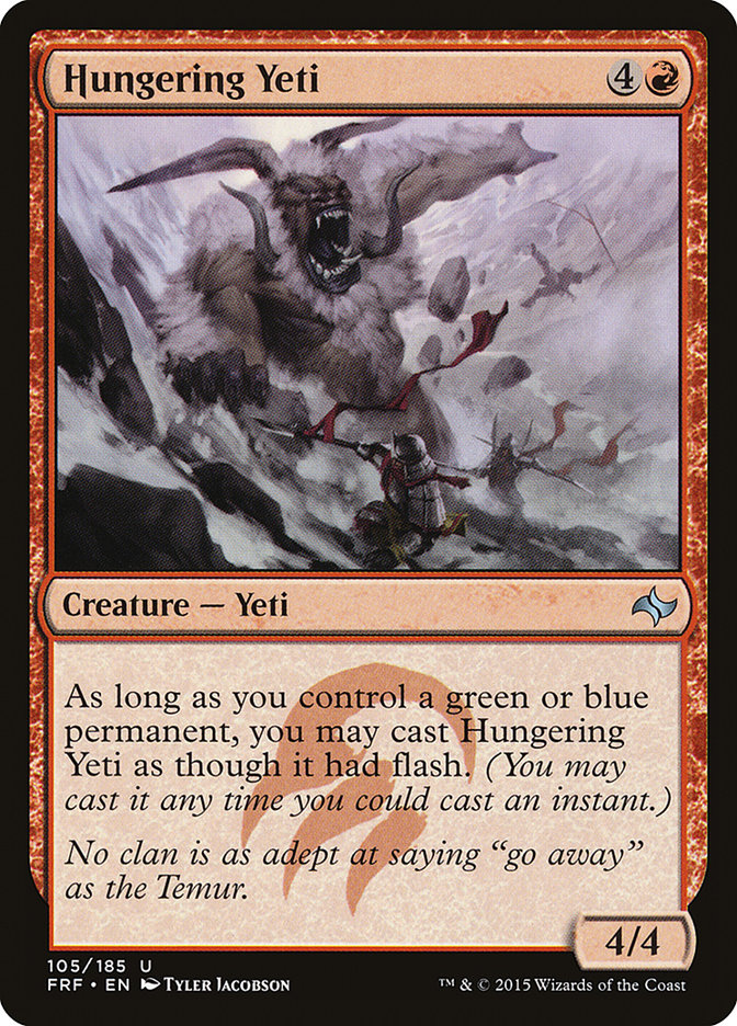 Hungering Yeti [Fate Reforged] | Card Merchant Takapuna