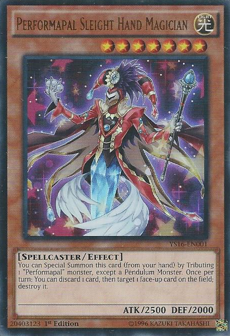 Performapal Sleight Hand Magician [YS16-EN001] Ultra Rare | Card Merchant Takapuna