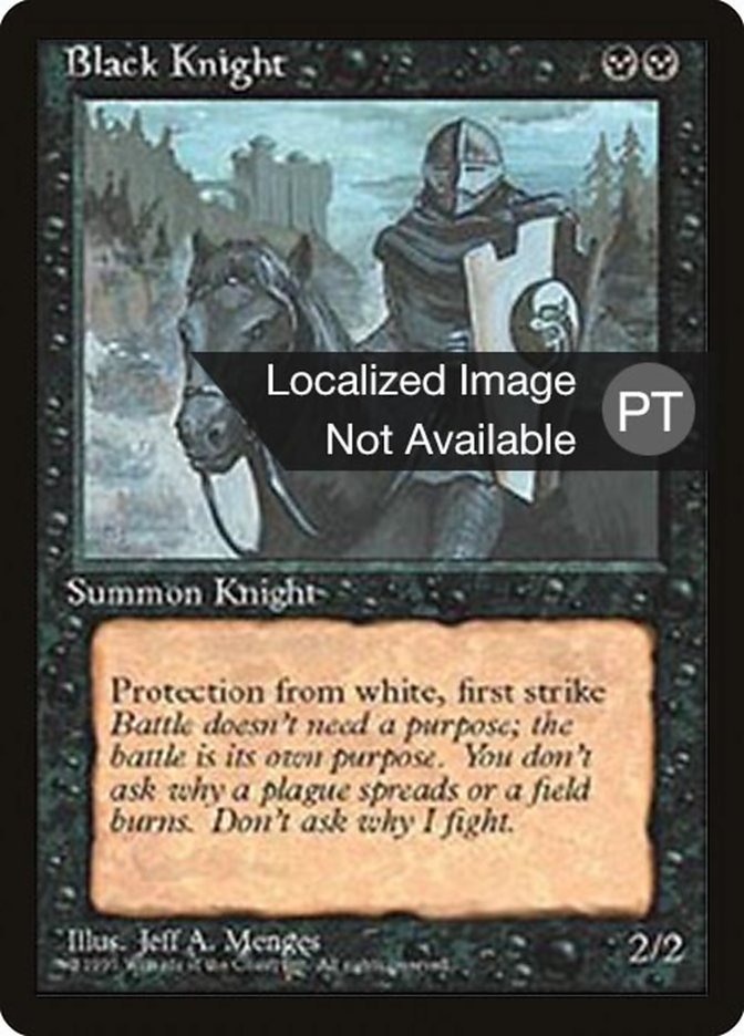 Black Knight [Fourth Edition (Foreign Black Border)] | Card Merchant Takapuna