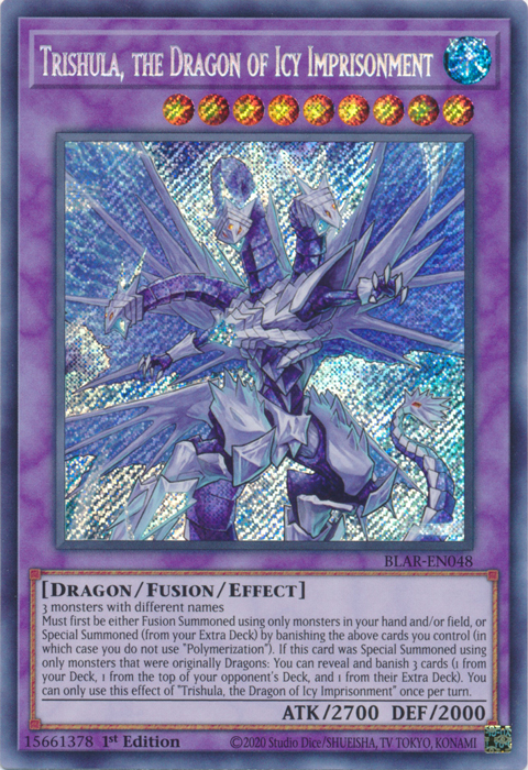 Trishula, the Dragon of Icy Imprisonment [BLAR-EN048] Secret Rare | Card Merchant Takapuna