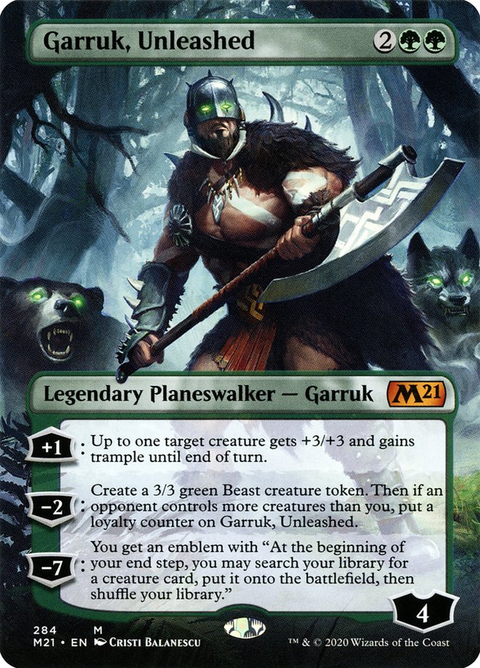 Garruk, Unleashed (Borderless) [Core Set 2021] | Card Merchant Takapuna