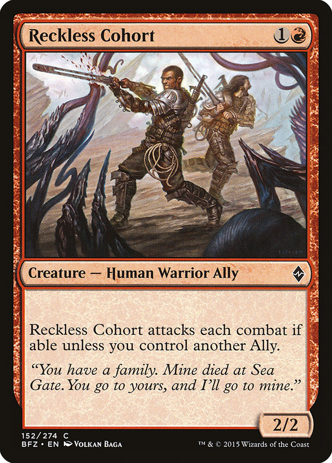 Reckless Cohort [Battle for Zendikar] | Card Merchant Takapuna