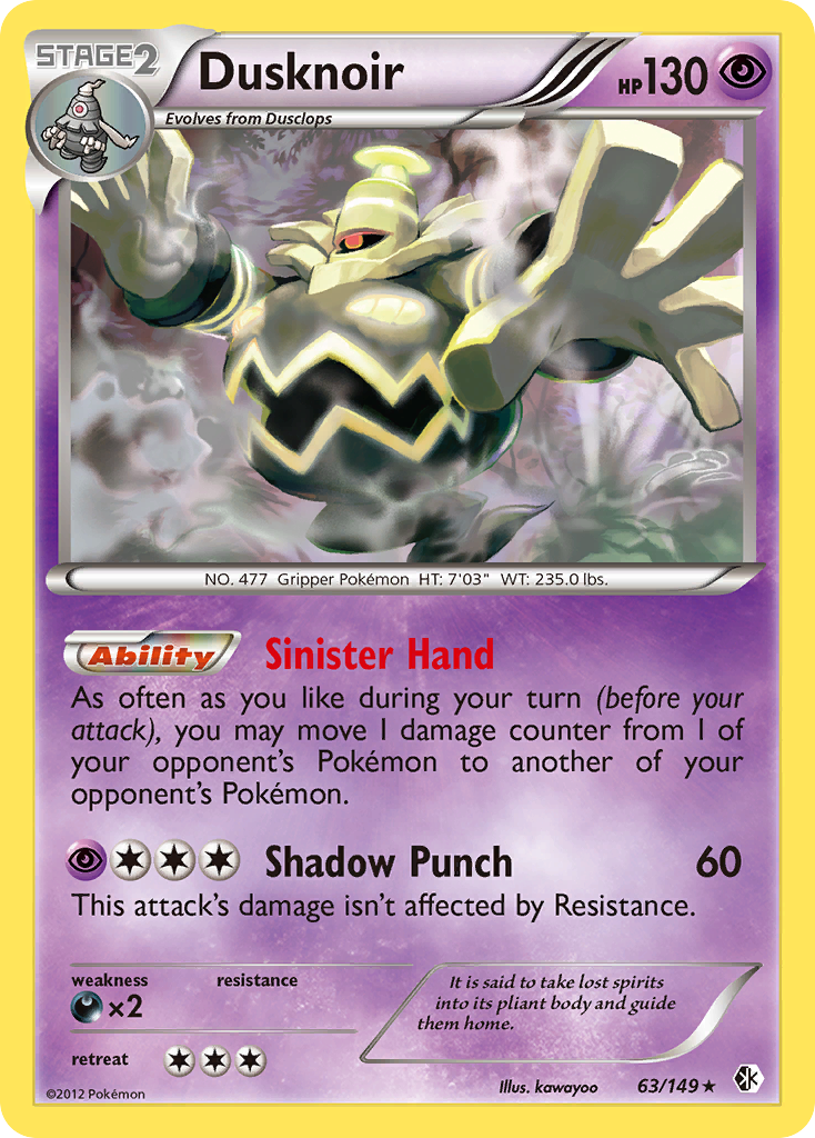 Dusknoir (63/149) [Black & White: Boundaries Crossed] | Card Merchant Takapuna