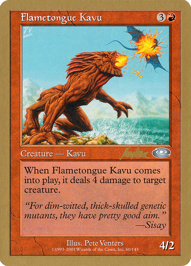 Flametongue Kavu (Brian Kibler) [World Championship Decks 2002] | Card Merchant Takapuna