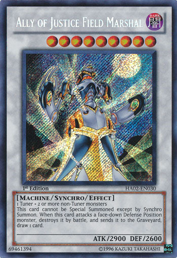 Ally of Justice Field Marshal [HA02-EN030] Secret Rare | Card Merchant Takapuna