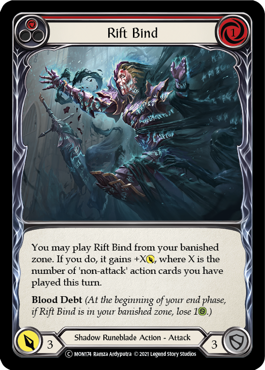 Rift Bind (Red) [U-MON174-RF] (Monarch Unlimited)  Unlimited Rainbow Foil | Card Merchant Takapuna