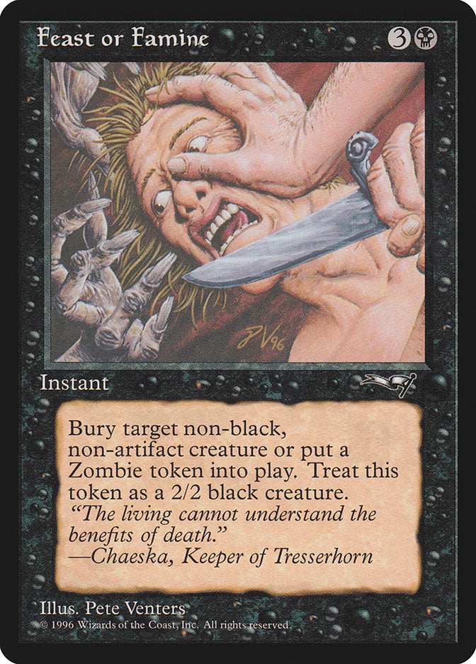 Feast or Famine (Face Pressed) [Alliances] | Card Merchant Takapuna