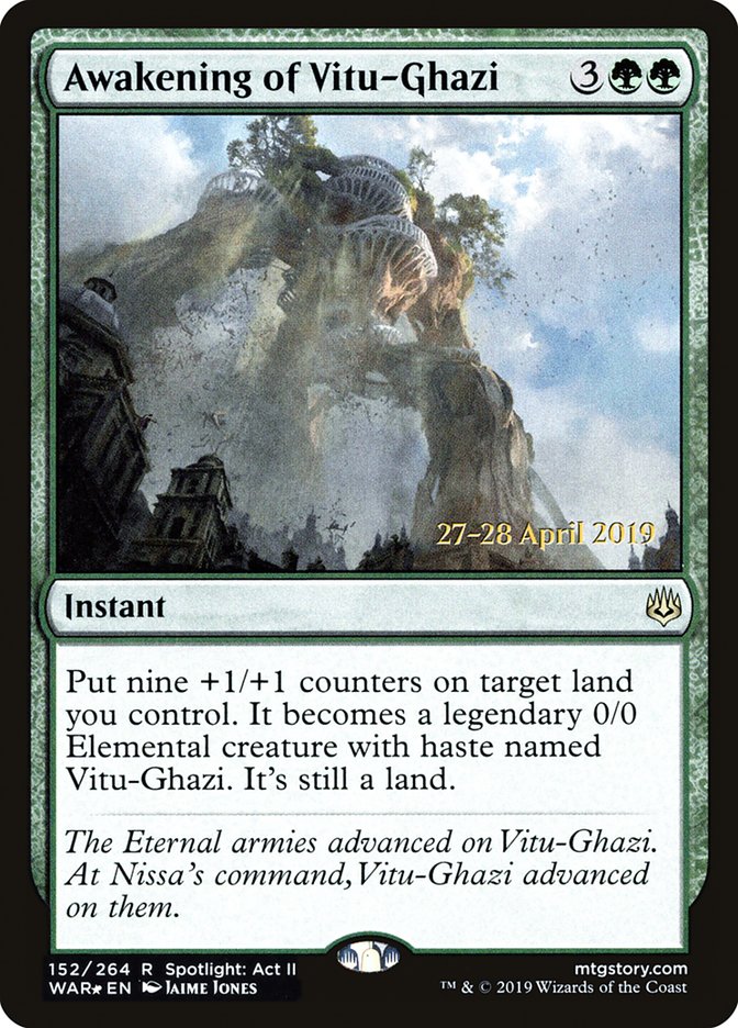 Awakening of Vitu-Ghazi [War of the Spark Prerelease Promos] | Card Merchant Takapuna