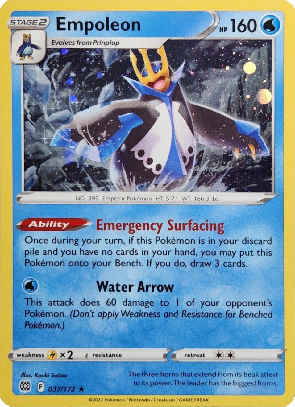 Empoleon (037/172) (Cosmos Holo) [Sword & Shield: Brilliant Stars] | Card Merchant Takapuna