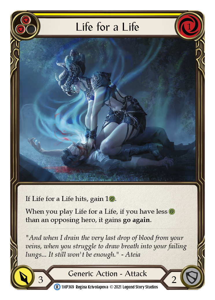 Life for a Life (Yellow) [1HP369] (History Pack 1) | Card Merchant Takapuna