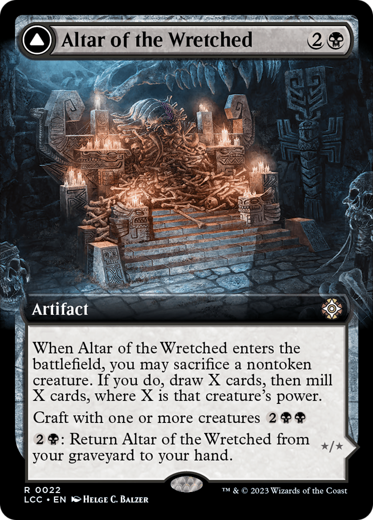 Altar of the Wretched // Wretched Bonemass (Extended Art) [The Lost Caverns of Ixalan Commander] | Card Merchant Takapuna